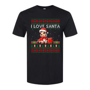 Ugly Xmas Holiday Horse I Love Santa Horse Christmas Gift Softstyle CVC T-Shirt