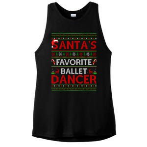 Ugly Xmas Lighting SantaS Favorite Ballet Dancer Christmas Cute Gift Ladies PosiCharge Tri-Blend Wicking Tank