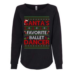 Ugly Xmas Lighting SantaS Favorite Ballet Dancer Christmas Cute Gift Womens California Wash Sweatshirt