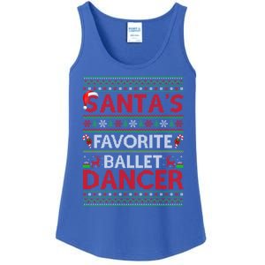 Ugly Xmas Lighting SantaS Favorite Ballet Dancer Christmas Cute Gift Ladies Essential Tank