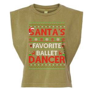 Ugly Xmas Lighting SantaS Favorite Ballet Dancer Christmas Cute Gift Garment-Dyed Women's Muscle Tee