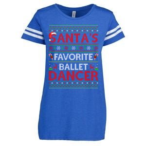 Ugly Xmas Lighting SantaS Favorite Ballet Dancer Christmas Cute Gift Enza Ladies Jersey Football T-Shirt