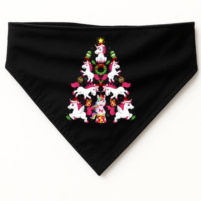 Unicorn Xmas Lighting Tree Unicorn Christmas USA-Made Doggie Bandana