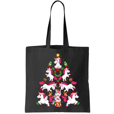 Unicorn Xmas Lighting Tree Unicorn Christmas Bag