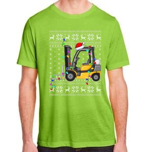 Ugly Xmas Lights Santa Hat Forklift Christmas Meaningful Gift Adult ChromaSoft Performance T-Shirt