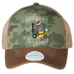 Ugly Xmas Lights Santa Hat Forklift Christmas Meaningful Gift Legacy Tie Dye Trucker Hat