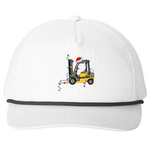 Ugly Xmas Lights Santa Hat Forklift Christmas Meaningful Gift Snapback Five-Panel Rope Hat