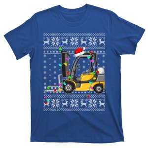 Ugly Xmas Lights Santa Hat Forklift Christmas Meaningful Gift T-Shirt