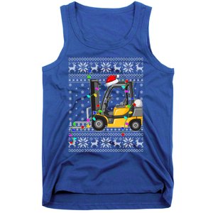 Ugly Xmas Lights Santa Hat Forklift Christmas Meaningful Gift Tank Top