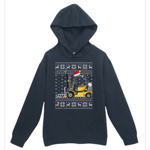 Ugly Xmas Lights Santa Hat Forklift Christmas Meaningful Gift Urban Pullover Hoodie