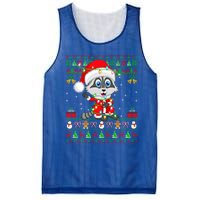 Ugly Xmas Lights Santa Costume Raccoon Christmas Cool Gift Mesh Reversible Basketball Jersey Tank