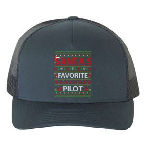 Ugly Xmas Lighting Santa's Favorite Pilot Christmas Funny Gift Yupoong Adult 5-Panel Trucker Hat