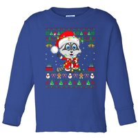 Ugly Xmas Lights Santa Costume Raccoon Christmas Gift Toddler Long Sleeve Shirt