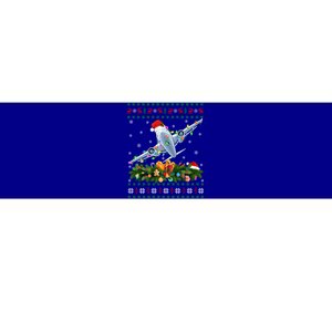 Ugly Xmas Lights Santa Hat Airplane Christmas Cool Gift Bumper Sticker