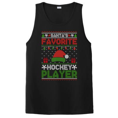 Ugly Xmas Matching SantaS Favorite Hockey Player Gift PosiCharge Competitor Tank