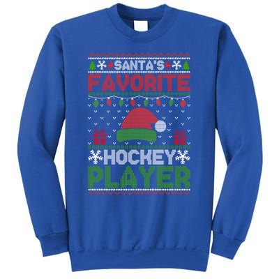 Ugly Xmas Matching SantaS Favorite Hockey Player Gift Sweatshirt