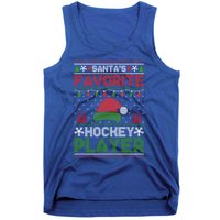 Ugly Xmas Matching SantaS Favorite Hockey Player Gift Tank Top