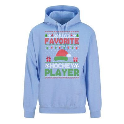 Ugly Xmas Matching SantaS Favorite Hockey Player Gift Unisex Surf Hoodie