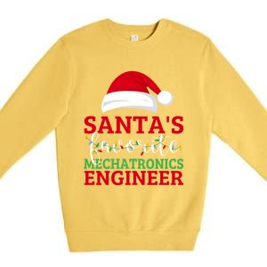 Ugly Xmas Matching SantaS Favorite Mechatronics Engineer Gift Premium Crewneck Sweatshirt