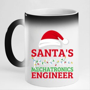 Ugly Xmas Matching SantaS Favorite Mechatronics Engineer Gift 11oz Black Color Changing Mug