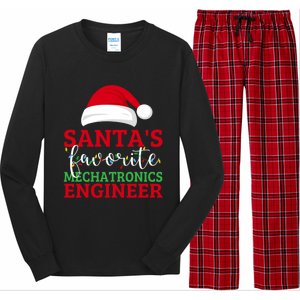 Ugly Xmas Matching SantaS Favorite Mechatronics Engineer Gift Long Sleeve Pajama Set