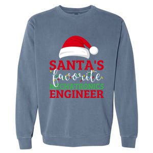 Ugly Xmas Matching SantaS Favorite Mechatronics Engineer Gift Garment-Dyed Sweatshirt