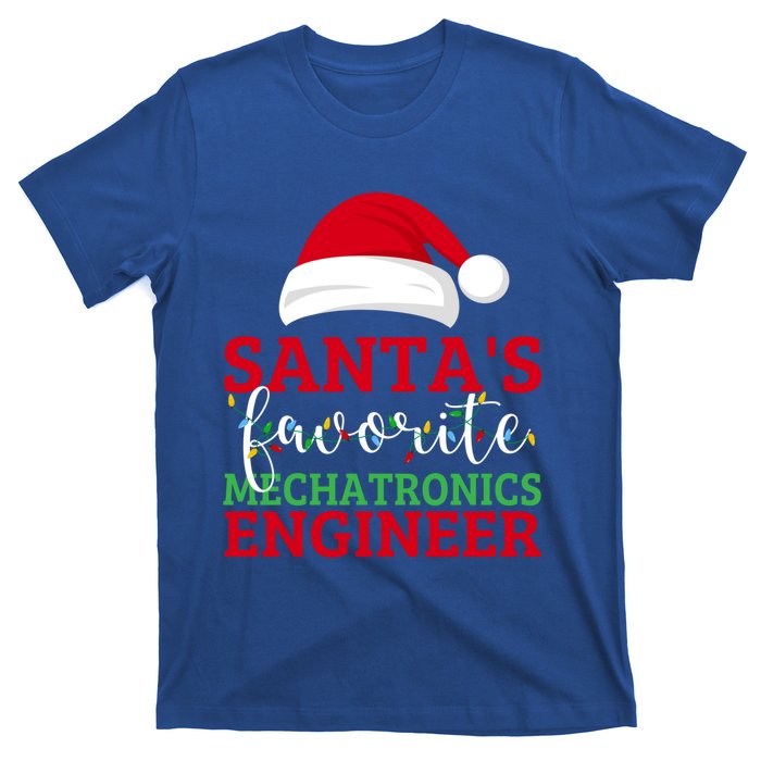 Ugly Xmas Matching SantaS Favorite Mechatronics Engineer Gift T-Shirt