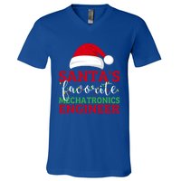 Ugly Xmas Matching SantaS Favorite Mechatronics Engineer Gift V-Neck T-Shirt