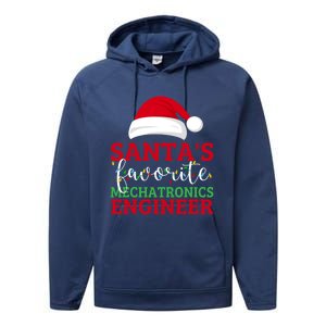 Ugly Xmas Matching SantaS Favorite Mechatronics Engineer Gift Performance Fleece Hoodie