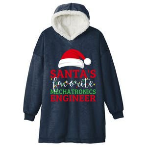 Ugly Xmas Matching SantaS Favorite Mechatronics Engineer Gift Hooded Wearable Blanket