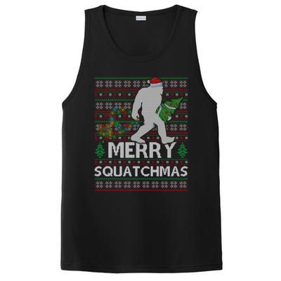 Ugly Xmas Merry Squatchmas Bigfoot Christmas Tree Gift PosiCharge Competitor Tank