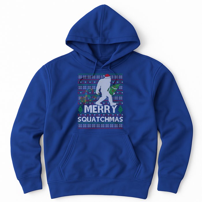 Ugly Xmas Merry Squatchmas Bigfoot Christmas Tree Gift Hoodie