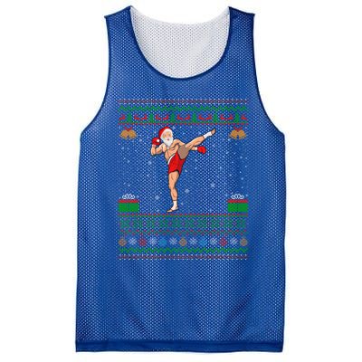 Ugly Xmas Style Kickboxing Christmas Gift Mesh Reversible Basketball Jersey Tank