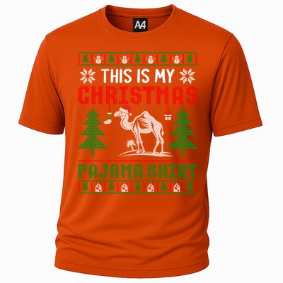 Ugly Xmas Sweater Camel This Is My Christmas Pajama Gift Cooling Performance Crew T-Shirt