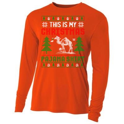 Ugly Xmas Sweater Camel This Is My Christmas Pajama Gift Cooling Performance Long Sleeve Crew