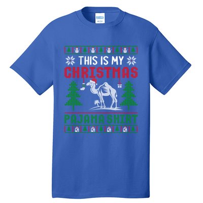 Ugly Xmas Sweater Camel This Is My Christmas Pajama Gift Tall T-Shirt