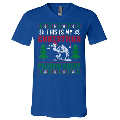 Ugly Xmas Sweater Camel This Is My Christmas Pajama Gift V-Neck T-Shirt