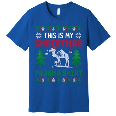 Ugly Xmas Sweater Camel This Is My Christmas Pajama Gift Premium T-Shirt