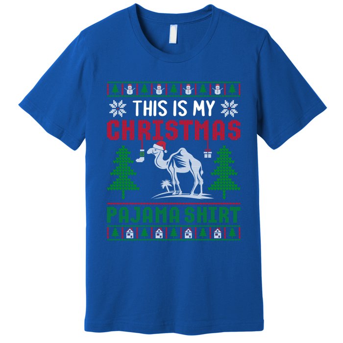 Ugly Xmas Sweater Camel This Is My Christmas Pajama Gift Premium T-Shirt