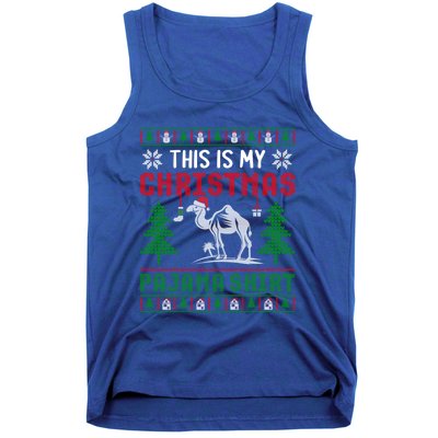 Ugly Xmas Sweater Camel This Is My Christmas Pajama Gift Tank Top