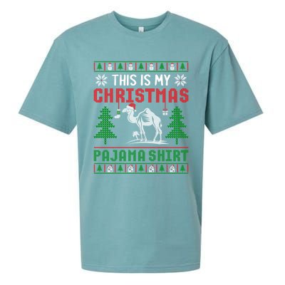 Ugly Xmas Sweater Camel This Is My Christmas Pajama Gift Sueded Cloud Jersey T-Shirt