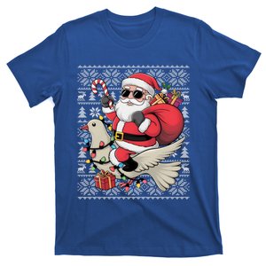 Ugly Xmas Style Santa Riding Dove Bird Christmas Gift T-Shirt