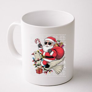 Ugly Xmas Style Santa Riding Dove Bird Christmas Gift Coffee Mug