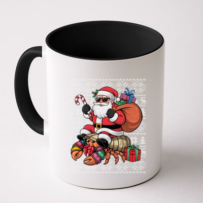 Ugly Xmas Style Santa Riding Hermit Crab Christmas Great Gift Mug