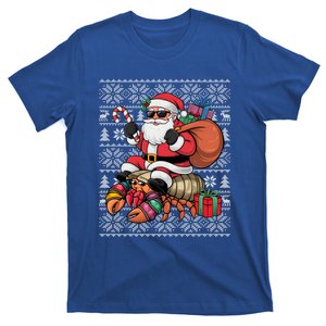 Ugly Xmas Style Santa Riding Hermit Crab Christmas Great Gift T-Shirt