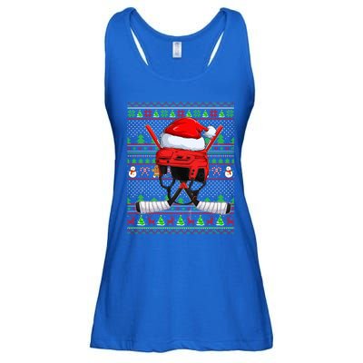 Ugly Xmas Sweater Style Lighting Hockey Christmas Gift Ladies Essential Flowy Tank