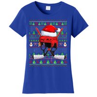 Ugly Xmas Sweater Style Lighting Hockey Christmas Gift Women's T-Shirt