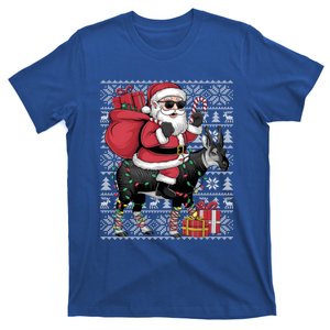 Ugly Xmas Style Santa Riding Mule Christmas Gift T-Shirt