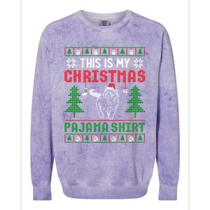 Ugly Xmas Sweater Ragdoll Cat This Is My Christmas Pajama Gift Colorblast Crewneck Sweatshirt