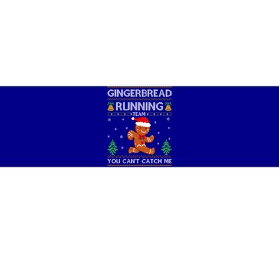 Ugly Xmas Sweater Gingerbread Running Team Christmas Funny Gift Bumper Sticker